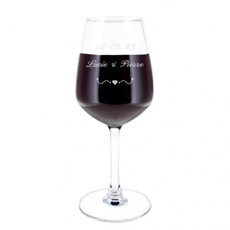 Vetro di vino rosso cuore singolo Vetro di vino rosso cuore singolo