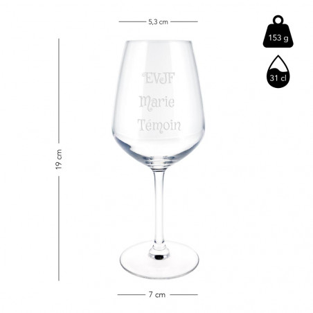 Dimensione del bicchiere di vino bianco Dimensione del bicchiere di vino bianco