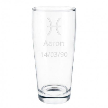 Mezzo bicchiere di birra per personalizzare Mezzo bicchiere di birra per personalizzare