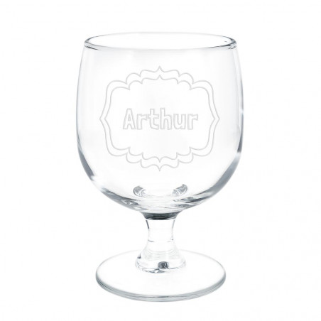 Vetro Cognac originale con incisione del testo Vetro Cognac originale con incisione del testo