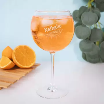 Bicchiere da aperitivo Spritz personalizzato |Incisione del testo