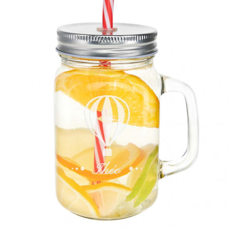 Vaso in muratura con disegno Montgolfière inciso Vaso in muratura con disegno Montgolfière inciso