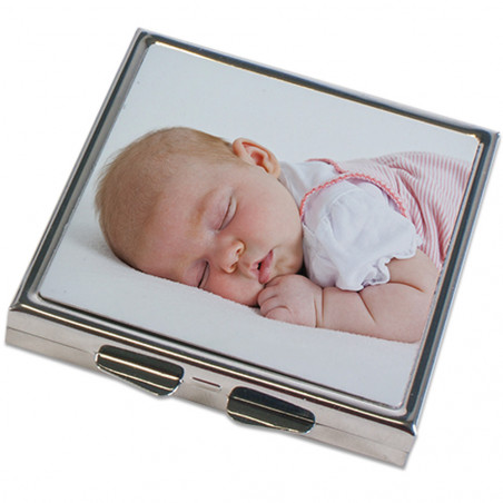 Specchio tascabile quadrato con foto stampata Specchio tascabile quadrato con foto stampata