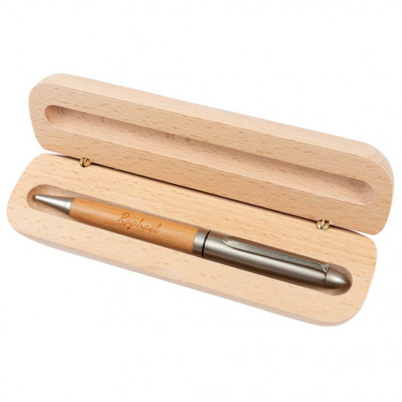 Set penna a sfera in legno personalizzata per la comunione Set penna a sfera in legno personalizzata per la comunione