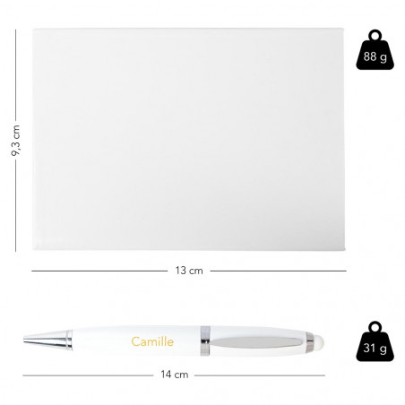 Dimensione penna azionamento bianco inciso Dimensione penna azionamento bianco inciso