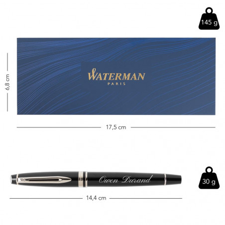 Dimensione Waterman penna esperto piuma nero Dimensione Waterman penna esperto piuma nero