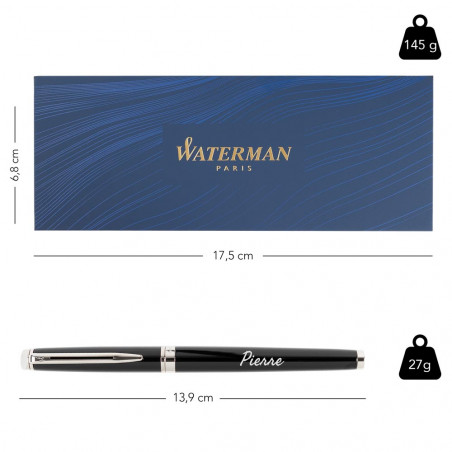 Dimensione Waterman penna emisfero Rullo nero Dimensione Waterman penna emisfero Rullo nero