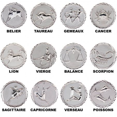 Collana di Astrologia Argento inciso