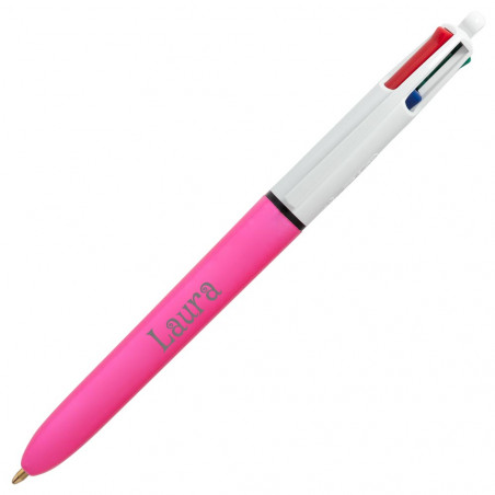 4 penna colore rosa inciso da Bic 4 penna colore rosa inciso da Bic