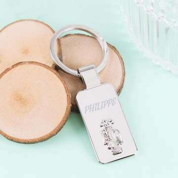 Portachiavi con borsa da golf personalizzata con incisione