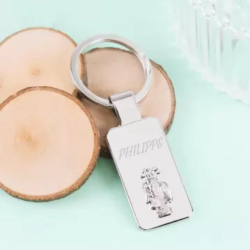 Portachiavi con borsa da golf personalizzata con incisione