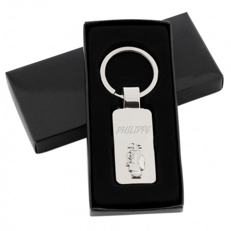 Incisione del testo dell'anello della chiave di golf personalizzata Incisione del testo dell'anello della chiave di golf personalizzata