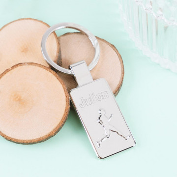 portachiavi con nome inciso con jogger