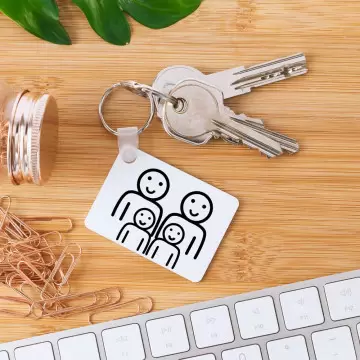 Portachiavi familiare personalizzato |Stampa fotografica a tua scelta