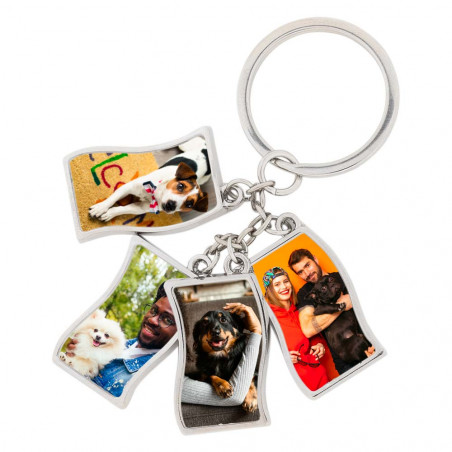 Portachiavi con bandiere e foto