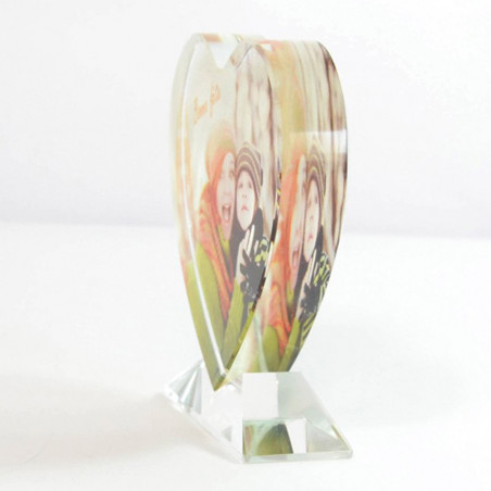 Cuore vetro personalizzato foto