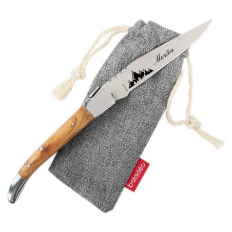 Coltello di design naturale con personalizzazione Coltello di design naturale con personalizzazione