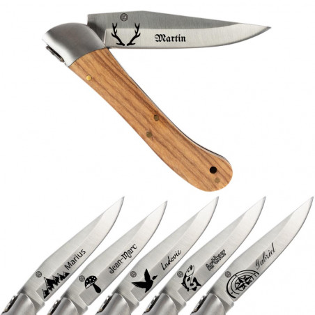 Coltello da tasca di design naturale inciso Coltello da tasca di design naturale inciso