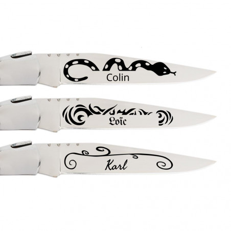 Lama d'incisione sul tatuaggio del coltello da tasca Lama d'incisione sul tatuaggio del coltello da tasca