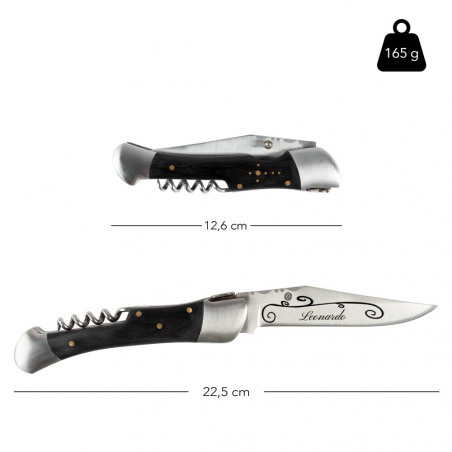 Dimensione del tatuaggio nero del coltello esterno Dimensione del tatuaggio nero del coltello esterno