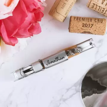 Coltello sommelier a doppia leva personalizzato |Incisione del testo