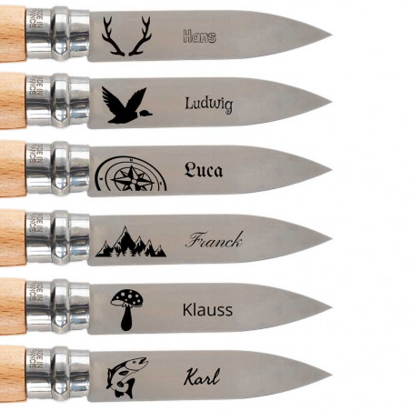 Coltello da giardino Opinel design naturale da personalizzare Coltello da giardino Opinel design naturale da personalizzare