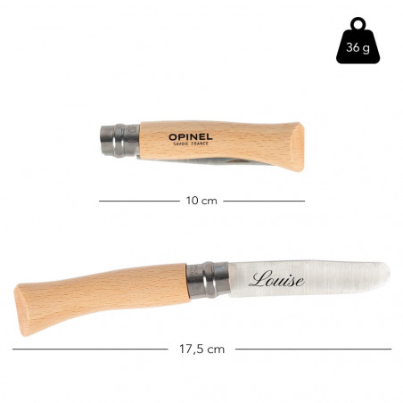 Dimensione del coltello Opinel punta rotonda Dimensione del coltello Opinel punta rotonda