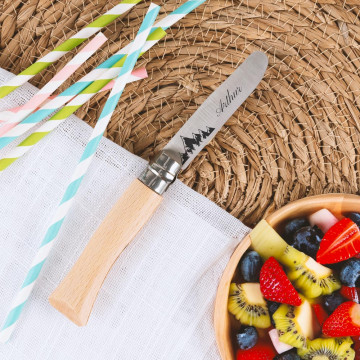 Coltello pieghevole Opinel bambino personalizzato