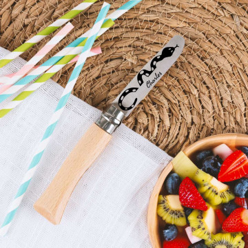 Coltello chiudibile per bambini Opinel personalizzabile |Incisione di tatuaggi e testi