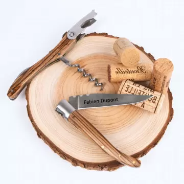 Scatola per coltelli tascabili da sommelier Laguiole con incisione personalizzata