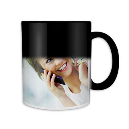 Magic mug nero personalizzato foto