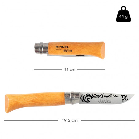 Dimensione del coltello Tatuaggio Opinel Dimensione del coltello Tatuaggio Opinel