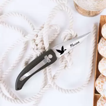 Coltello in gomma naturale personalizzato | Coltello con clip