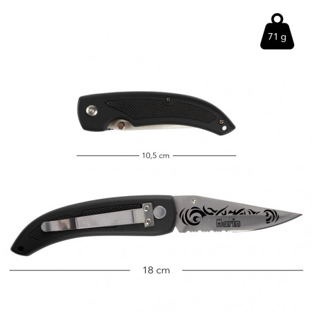 Dimensione del tatuaggio della cintura di clip del coltello Dimensione del tatuaggio della cintura di clip del coltello