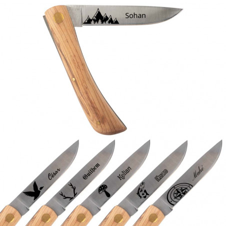 Coltello in legno naturale personalizzato Coltello in legno naturale personalizzato