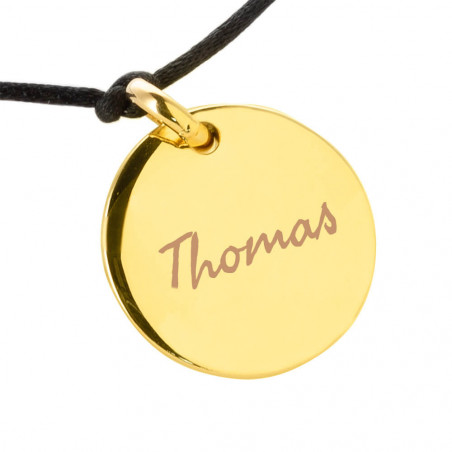 Primo nome inciso sul medaglione placcato oro