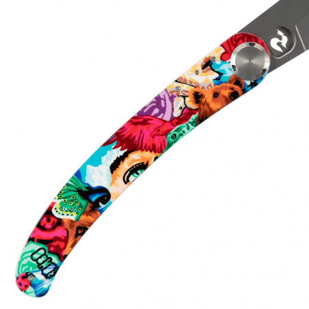 Pop colorato Impugnatura coltello arte Pop colorato Impugnatura coltello arte