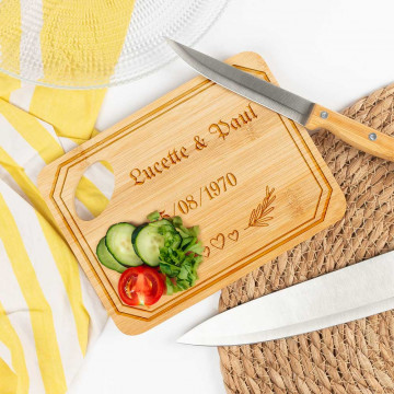 Tagliere piccolo personalizzato |Incisione di testo e cuore