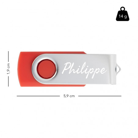 Red Twister USB Flash Drive Size Red Twister USB Flash Drive Size