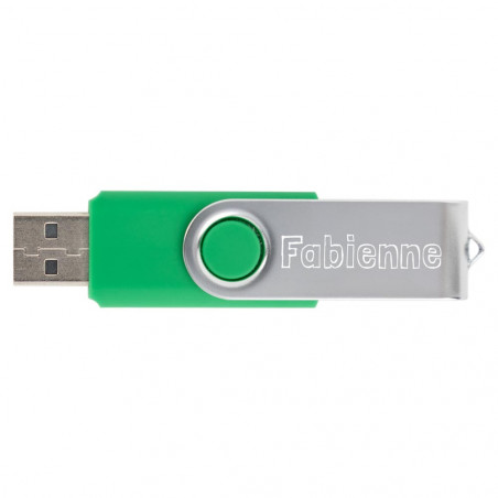 Disco flash USB twister verde per personalizzare Disco flash USB twister verde per personalizzare