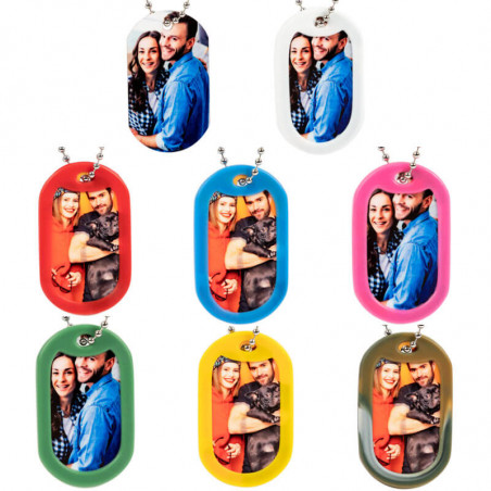 Piastra di foto militare lato anteriore su misura