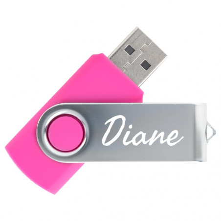 Unità flash USB rosa personalizzabile incisa