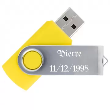 USB twister 8GB chiave gialla incisa