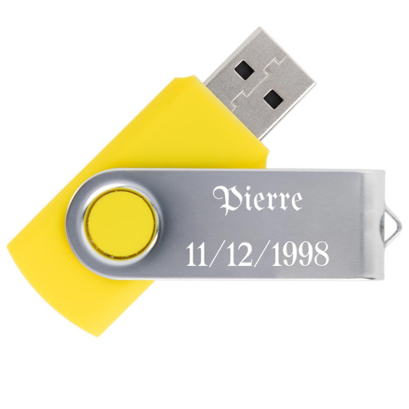 USB twister 8GB chiave gialla incisa