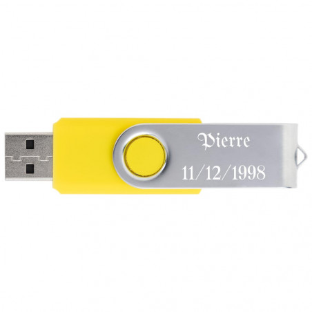 USB 16GB chiave di testo giallo personalizzato