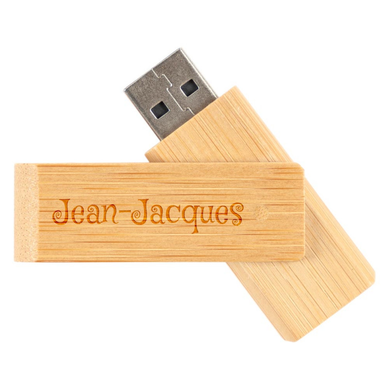 USB flash drive legno bambù inciso
