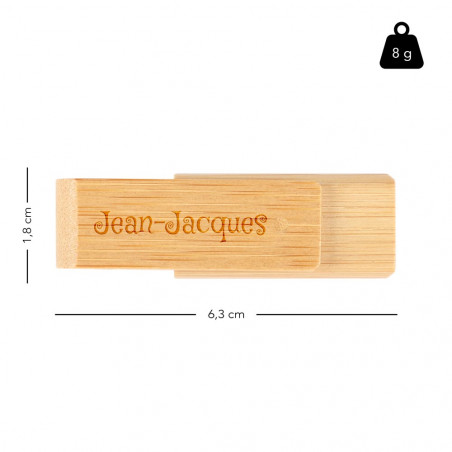 Dimensione dell'unità flash USB in legno da 16 GB Dimensione dell'unità flash USB in legno da 16 GB