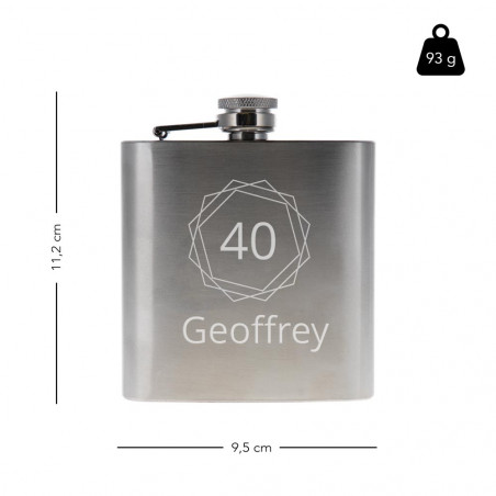 Dimensione del flasco anniversario dell'acciaio inossidabile Dimensione del flasco anniversario dell'acciaio inossidabile