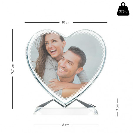 Dimensione di vetro blocco cuore