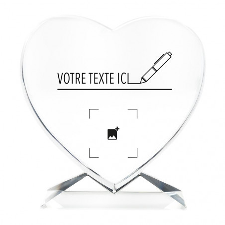 Vetro blocco cuore inciso Vetro blocco cuore inciso